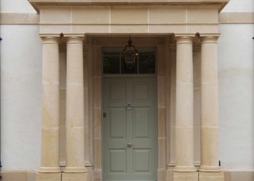 Halifax house cast stone Portico