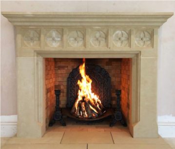 K P cast stone fire surround