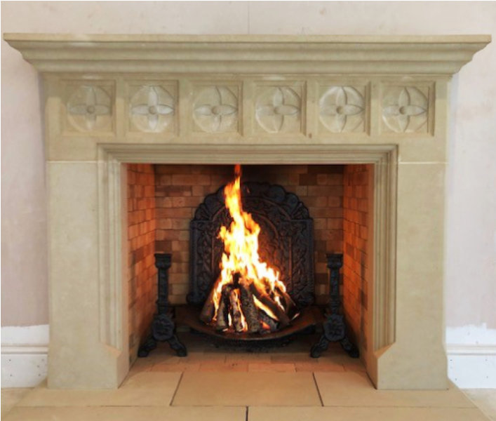 K P cast stone fire surround
