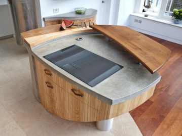 bespoke concrete kitchen island top