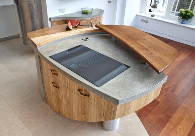 bespoke concrete kitchen island top
