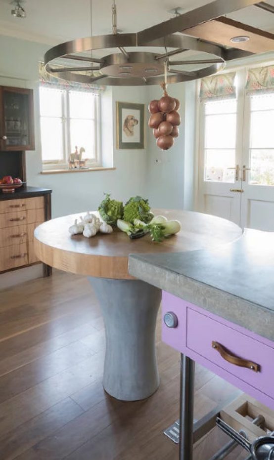 bespoke concrete kitchen island
