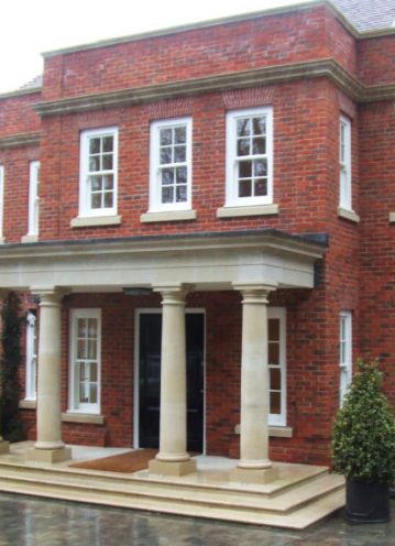 Rabbit Lane cast stone portico