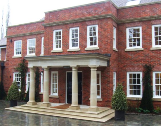 Rabbit Lane cast stone portico