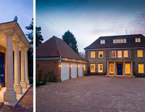 Private House Liphook cast stone portico